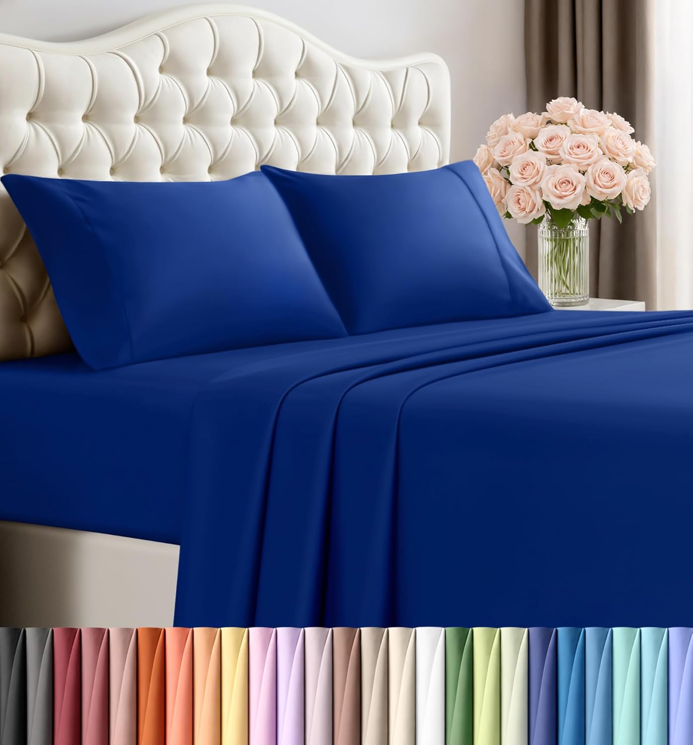 Utopia Bedding Queen Size Sheet Set – 4 Piece Bed Sheets, Soft and Breathable Microfiber, Includes 1 Fitted Sheet, 1 Flat Sheet and 2 Pillowcases – Oeko Tex (Grey) Dormly