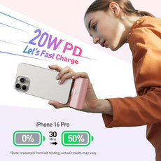 iWALK Portable Charger for iPhone 17/16/15 USB-C Small Power Bank 20W 4,500mAh Fast Charging Battery Pack Compatible with iPhone 15/16/17 Plus/17 Pro/17 Pro Max, Samsung Galaxy S25/S24/S23 Android