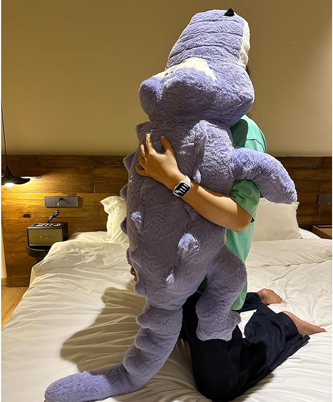 Hofun4U Alligator Plush Pillow, 61 inch Alligator Stuffed Animal, Home Decoration Christmas Valentine’s Birthday Gift for Boys Girls Adults Kids(Blue/Purple)