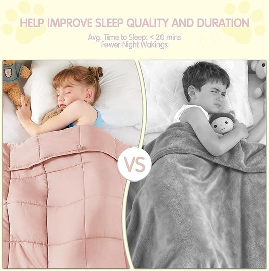 yescool Pink Weighted Blanket 5 Pounds Cooling Weighted Lap Blanket, Heavy Blanket for Sleeping, Weighted Throw Blanket Gift for 40-60lbs, 36"x48"