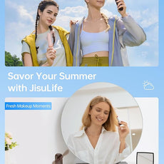 JISULIFE Handheld Mini Fan, 3 IN 1 USB Rechargeable Portable Fan [12-19 Working Hours] with Power Bank, Flashlight, Pocket Design for Travel/Summer/Concerts/Lash, Gifts for Women (Brown)