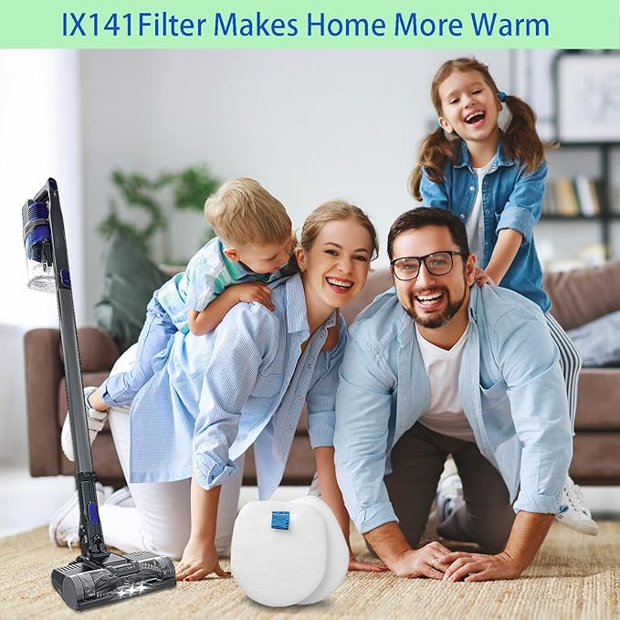 IX140 IX141 IX142 Filters, Vacuum Filters for Shark Rocket Pet Pro IZ140 IZ140C IZ141C IZ162H IZ362H IZ440H IZ462H IZ482H IZ483H Stick Vacuums, Part 616FJ140 and 617FJ140, 6 Pack Foam and Kit