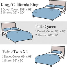 Southshore Fine Living, Inc. Reversible Floral Duvet Cover Set, Twin/XL – Premium Microfiber Bedding, Easy Care – Includes 1 Twin Duvet Cover and 1 Sham, Machine Washable, Winter Brush Blue