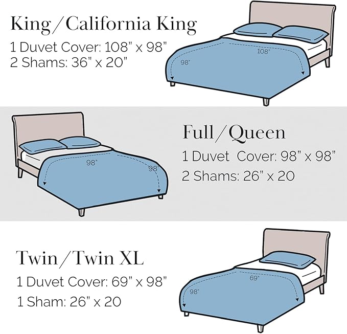 Southshore Fine Living, Inc. Tropical Pattern Duvet Cover Queen Size Boho Set, 1 Patterned Duvet Cover, 2 Pillow Shams, Full Size, Queen Size Bedding, Machine Washable, Full/Queen, Tropic Leaf Cream