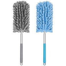 Mini Duster for Cleaning, 360° Bendable Hand Dusters with Extension Pole, Washable Small Duster for Car Interior, Office, Furniture