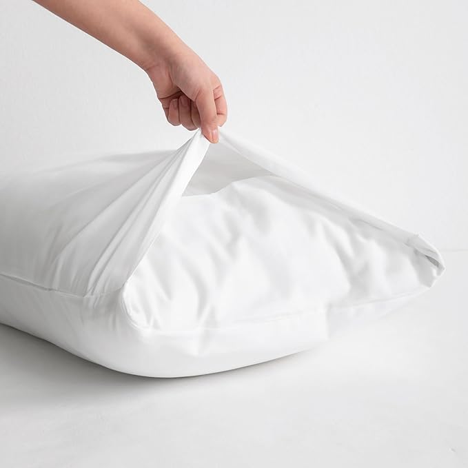 NTBAY King Cotton Pillowcases - Envelope Closure 20x36 Pillowcases Set of 2, Breathable and Soft Bed Pillow Cases, Cream
