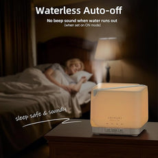 ASAKUKI 700 ml Premium Essential Oil Diffuser, 5 in 1 Ultrasonic Aromatherapy Fragrant Oil Vaporizer Humidifier, Timer and Auto-Off Safety Switch, 7 LED Light Colors