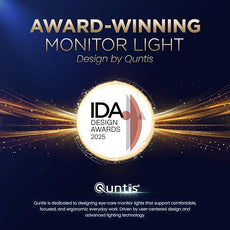 Quntis Monitor Light Bar Pro White, Eye-Care No Glare USB Computer Lamp, Stepless Dimming & Auto-Dimming Brightness, Dual Control, Modern Aesthetic Space Saving Desk Accessories Office Gaming Reading