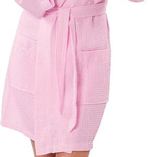 Turquaz Lightweight Short Robes For Women Waffle Kimono Bathrobe - Soft, Fast-Drying, Long-Lasting Cotton Blend