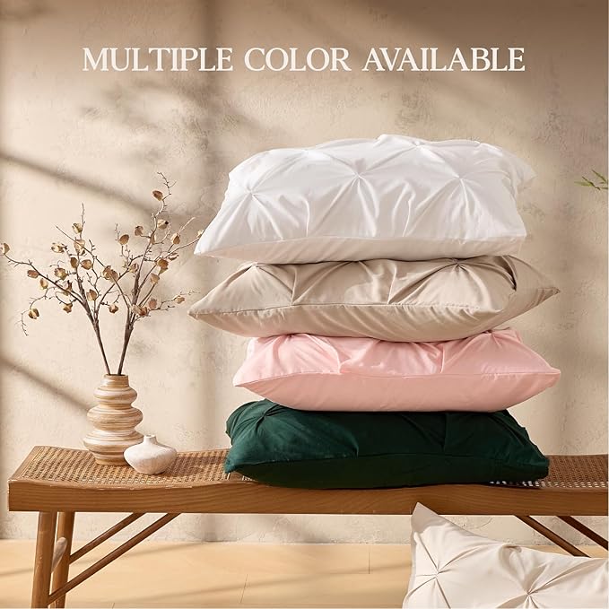 Andency Pink Twin Size Comforter Set (66x90Inch), 2 Pieces Soft Lightweight Cute Pinch Pleat Comforter Set for Kids Girls Teens, All Season Western Warm Down Alternative Bed Set for Dorm Bedroom