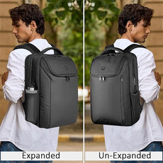 Expandable Travel Backpack, Business Laptop Backpack,TSA-Flight Approved Backpack with USB Charging Port fit 17.3 Inch Laptop for Men Women