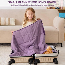 yescool Purple Weighted Blanket 3 Pounds Cooling Weighted Lap Blanket, Heavy Blanket for Sleeping, Weighted Throw Blanket Gift for 20-40lbs, 36