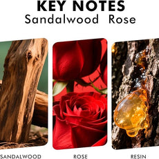 Reed Diffuser Set, Sandalwood Rose Scented Oil Diffuser with Sticks, Home Fragrance Reed Diffusers for Bathroom Shelf Decor & Air Fresheners