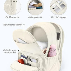 Travel Backpack for Women, 15.6 Inch College Laptop Backpack, Water Resistant Work Backpacks, Cute Quilted Bookbag