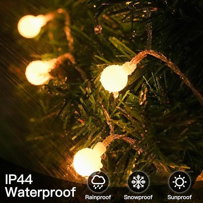 suddus String Lights for Bedroom, 33ft 100 Led Connectable Globe String Lights Indoor, Hanging Fairy Lights Plug in with Remote for Classroom, Room, Dorm, Outdoor, Christmas Tree Decor, Warm White