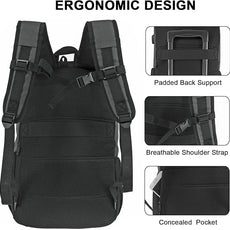 WOLT Laptop Backpack with USB Charging Port Fits Up to 17 Inch Laptop, College Backpack for Men Women, Computer Business Bookbag, Grey