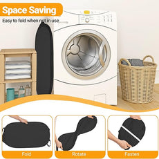 Pop Up Laundry Hamper with Side Pockets, Foldable Laundry Basket Reinforced, Privacy Protection Collapsible Basket, Sturdy and Lightweight Clothes Hamper for Dorm, Bedrooms, Bathrooms, Travel black