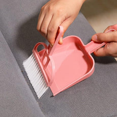 Lamoutor 3 Pack Mini Hand Broom and Dustpan Set Small Dust Pans with Brush Set Cleaning Tool for Desk, Car and Animal Waste Mixed Color