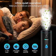 Humidifiers for Large Room Home Bedroom 2000 sq.ft. 17L/4.5Gal Large Humidifier with Extension Tube & 4 Speed Mist,Top Fill Wholehouse Humidifier with 360°Nozzle for Plant Commercial Greenhouse(Black)