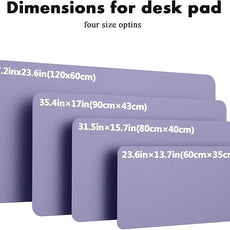 YSAGi Double-Sided Desk Pad, Leather Desk Mat, Eco Cork Desk Pad Protector, Large Mouse Pad for Desk, Waterproof Desk Blotter Pad, Desk Writing Pad for Office Work/Home (Purple+Cork, 47.2