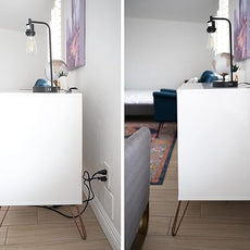 Sleek Socket Original & Patented Ultra-Thin Outlet Concealer with Cord Concealer Kit, Flat Extension Cord with Multi Outlets Power Strip, Ideal for Home Improvement, Hide Bulky and Messy Cords