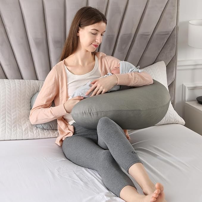 BATTOP Pregnancy Pillows with Cooling Cover,Cooling Maternity Pillow for Sleeping,Support for Belly,HIPS,Legs,Pregnancy Must Haves,Side Sleeper Body Pillow