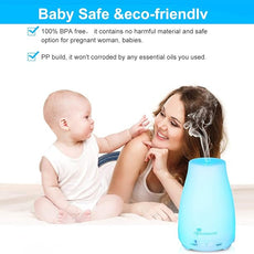 Diffuserlove Diffuser 2 Pack Essential Oil Diffuser 200ML Remote Control Ultrasonic Aromatherapy Diffuser Mist Humidifiers for Bedroom Office Yoga