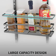 Moforoco 6-Tier Over The Door Pantry Organizer, Pantry Organization and Storage, Black Hanging Basket Cabinet Door Wall Spice Rack Shelves, Home & Kitchen Laundry Room Bathroom Essentials accessories