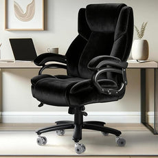 500lbs Fabric Big and Tall Office Chair,500lbs Heavy Duty Office Chair for Heavy People, High Back Executive Computer Chair with Adjustable Lumbar Support, Dual Rubber Wheel