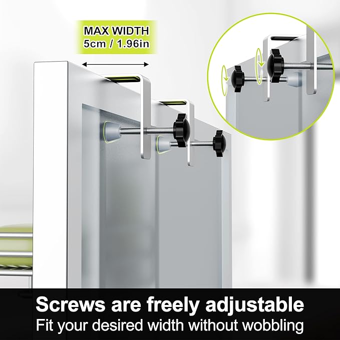 Orimade Over the Door Shower Caddy Adjustable 5 Tier Silver Grey,Bathroom Hanging Organizer Shelf Rustproof with 4 Hooks,Shower Basket with Soap Holder and Suction Cup