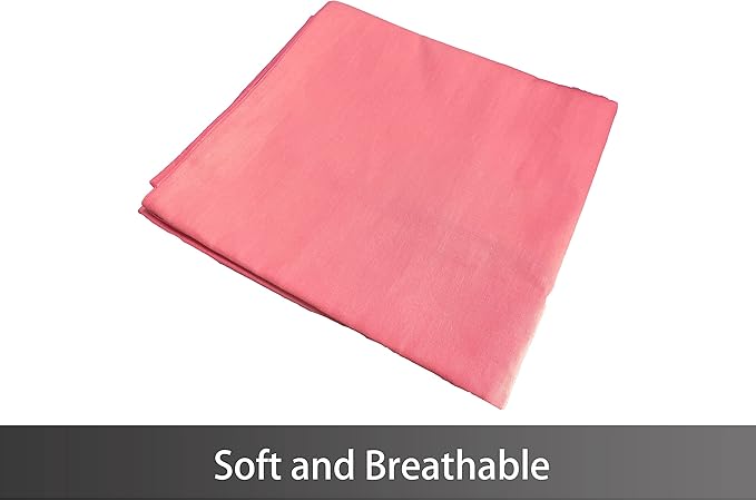 iMaylex Soft 100% Egyptian Cotton Zipper Pillow Case, Cozy and Lightweight Pillowcase, Easy Care, Coral Pink, Body, 20'' x 48''