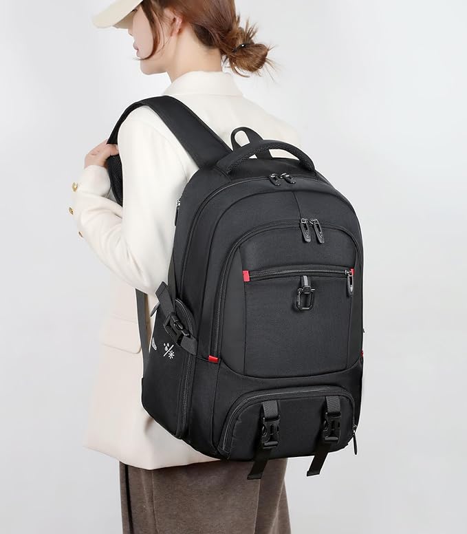 Gym Backpack For Men Women, 45L Expandable Travel Backpack with Shoe Compartment, Water Resistant Workout Sports Bag with USB Port Fit 17 Inch Laptop, Ideal for Gym, Sports, Camping, Hiking