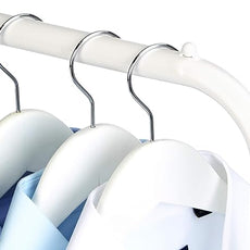 Amazon Basics Rectangular Laundry Hamper Basket Butler Cart with Wheels and Hanging Rack, White