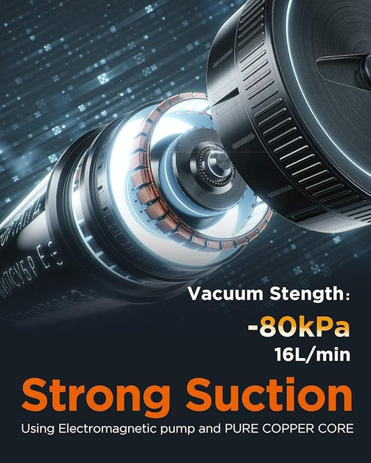 MEGAWISE Vacuum Sealer Machine, Portable Strong Suction Power Food Sealer, Bags and Cutter included with External Vacuum Function, Freshness Saver（Silver)