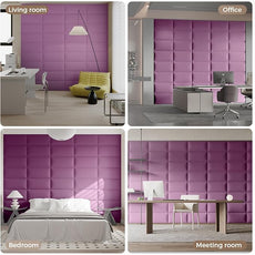 12-Piece Pink Linen Upholstered Headboard King Size Wall Mounted Panel Set, Large Fabric Headboard & Wall Decor for California King, Luxurious Bedroom Focal Point