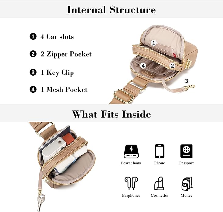 INICAT Small Anti Theft Crossbody Bags for Women, Vegan Leather Sling Cross Body Purse Travel Essentials Teen Girl Gifts