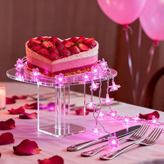 Fairy Flower String Lights, USB & Battery Lighted Decorative Cute Cherry Blossom Indoor Bedroom Window Hanging, Novelty Floral Lamp for Christmas Easter Wedding Party Birthday Décor (Pink)