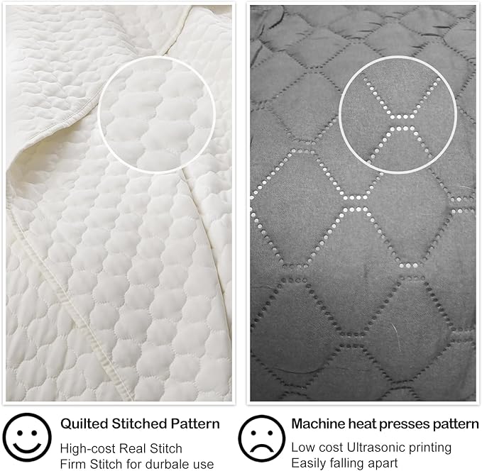 HORIMOTE HOME Cream Quilt Queen Size, Lightweight Quilts for Summer Ultra-Soft Microfiber Modern Style Quilted Clouds Pattern Bedspread Quit Set 3 Pieces(1 Quilt and 2 Pillow Shams)