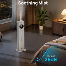 Dreo 11L Smart Humidifier Large Room 700 ft², 100H Cool Mist Air Humidifiers for Bedroom, Top-Fill Self-Cleaning Tank, 26dB, Auto Mode, Aroma Box, RGB Light, Remote & APP Control, Baby, Plant, Blue
