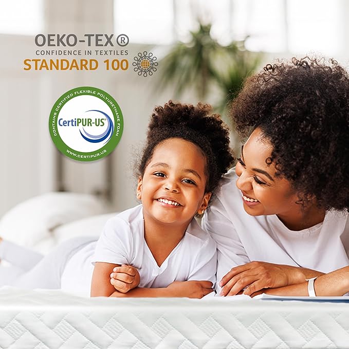 3 Inch Gel Memory Foam Mattress Topper King Size for Back Pain, Cooling Mattress Pad Bed Topper with Removable and Washable Bamboo Cover, CertiPUR-US & Oeko-Tex Certified – White