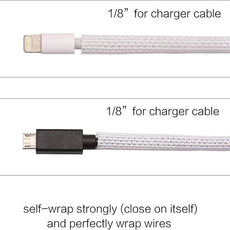 Alex Tech 25ft - 1/8 inch Cord Protector Wire Loom Tubing Cable Sleeve Split Sleeving for USB Cable Power Cord Audio Video Cable - Protect Cat from Chewing Cords - White