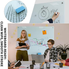 Magnetic Glass Dry Erase White Board Whiteboard Glass Writeboard 40