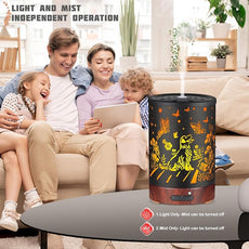 Essential Oils Diffuser,Aromatherapy Diffuser,Birthday Gifts for Women Mom Grandma,Metal Cool Mist Humidifier with 7 Colors Lights Waterless Auto Off Air Diffusers (Dogs)…