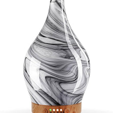 Porseme 150ml Essential Oil Diffuser Glass Color Changing Aroma Air Diffusers Aromatherapy Ultrasonic Cool Mist Humidifier 6 Running Hours Waterless Auto-Off for Sleeping, Yoga, Office, Spa (Ink)