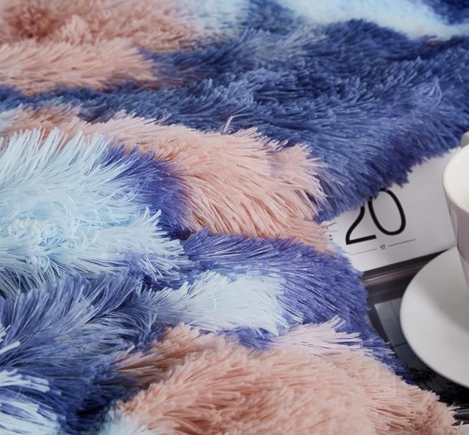 Faux Fur Reading Pillows - Big Size 30x17x17 Inches with Premium Pure White Micro Fiber Stuffing, Students & Kids Backrest Pillow, Bed Rest Pillow, Unique Colorful Design, Awesome Gift