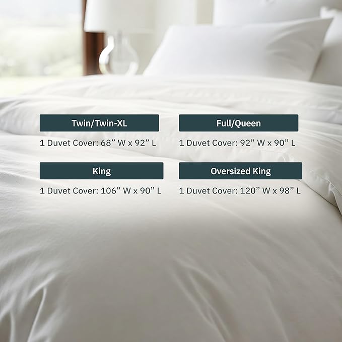 California Design Den Natural 100% Cotton Duvet Cover King Size Only - Premium 400 Thread Count Duvet Covers King, Soft Sateen Weave, Button Closure and Corner Ties - Sage Green
