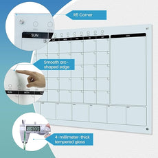 Magnetic Glass Whiteboard Calendar 48