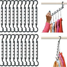 Wonder Hanger Max 20-Pack Space Saving Hangers, Reinforced Hooks Swivels 360°, Cascading Hanger, College Dorms & Storage Closet Organizer, Fully Assembled – Grey