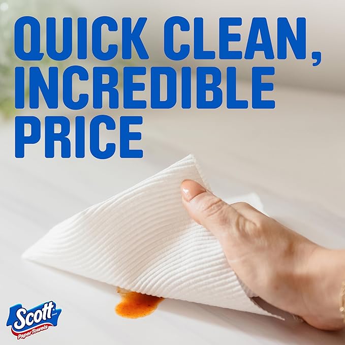 Scott Paper Towels, Choose-A-Sheet, 30 Double Rolls (2 Packs of 15) = 60 Regular Rolls (100 Sheets Per Roll)