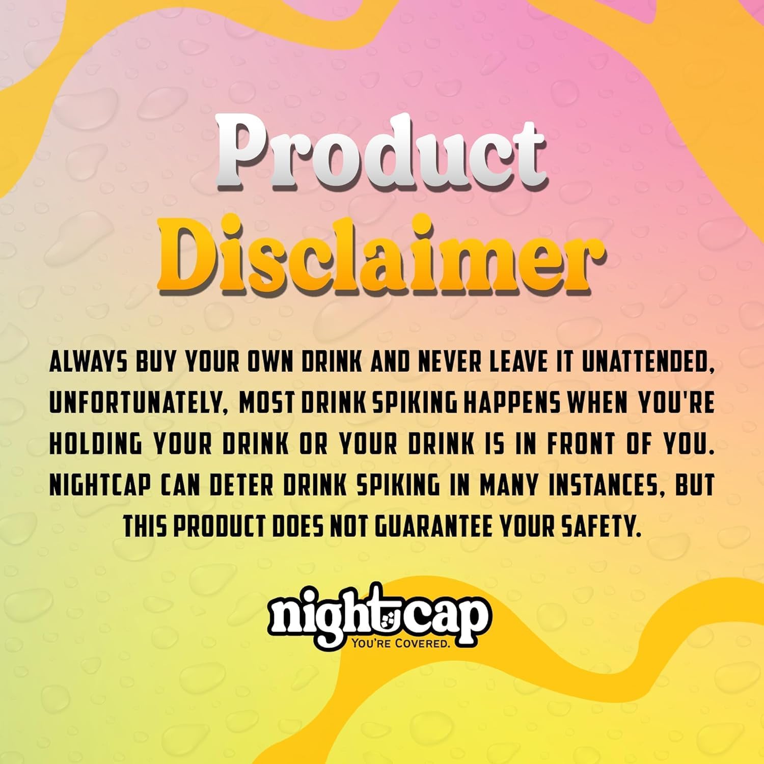 NightCap Drink Cover Scrunchie, Anti Spiking Drink Protector, Reusable Cup Cover for Bars, Festivals, Concerts, College Parties & Travel, Hidden Drink Safety Cover for Women, Shark Tank, Hair Tie